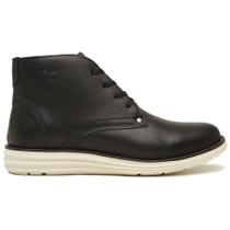Bota Masculina Em Couro Raphaello Footwear Canela Black