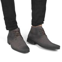 Bota Masculina em Nobuck Fumex Chelsea Social Cano Baixo Moderno Dia-a-Dia
