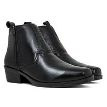 Bota Masculina Ferracini 24h Casual New Country Couro Clássica Com Zíper