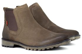 Bota Masculina Ferracini 24h Cross Couro Chelsea Elástico Confortável Tratorada