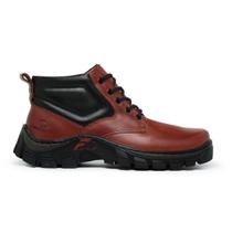 Bota Masculina Frontinni Confort Premium em Couro Conhaque