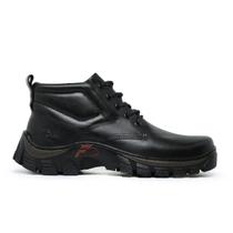 Bota Masculina Frontinni Confort Premium em Couro Preto
