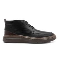 Bota Masculina Grid Couro Preto - Cód 240001-001 Bota Masculina Grid Couro Preto - Cód 240001-001
