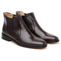 Bota Masculina Jacometti Chelsea Couro Lisa Conforto Country