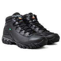 Bota Masculina Macboot Motors Hades Couro Cano Médio Proteção Cadarço HADE02