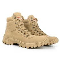 Bota Masculina Militar Couro Cano Curto Impermeável Coturno