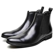 Bota Masculina Modelo Chelsea Couro 42 Botina Masculina Cano Curto Preta Conforto Estilo Casual