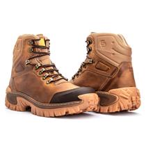 Bota Masculina Moderna Confortável Luxo Tratorada Cano Medio para Trabalho