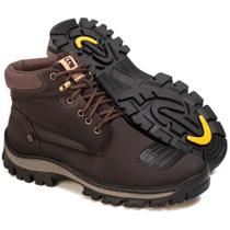 Bota Masculina Motoboy em Couro Botina Reforçada Cano Alto