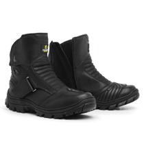 Bota Masculina Motociclista Original Em Couro Legitimo Preto Bota Masculina Motociclista Original Em Couro Legitimo Preto