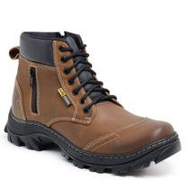 Bota Masculina Motociclista Shadow MG Brasil em Couro Legítimo Azul