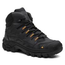 Bota Masculina Original Couro Legítimo Biqueira PVC Resistente Trilha C.A
