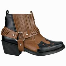 Bota Masculina Peão Couro Legítimo Country Texana Cowboy