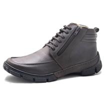 Bota Masculina Pierrô extremo conforto couro cor marrom escuro Bota Masculina Pierrô extremo conforto couro cor marrom escuro