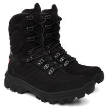 Bota Masculina Preta Coturno Adventure Cano Médio Militar Resistente Básica