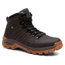 Bota Masculina Reforçada Coturno Couro Resistente Leve e Confortável NL131