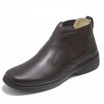 Bota Masculina Social Pierrô Levíssima com elástico couro cor café Bota Masculina Social Pierrô Levíssima com elástico couro cor café