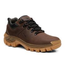 Bota Masculina Tênis Couro Solado Costurado Resistente Sampaio Shoes