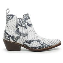 Bota Masculina Texana Cano Curto - Couro estampa Anaconda
