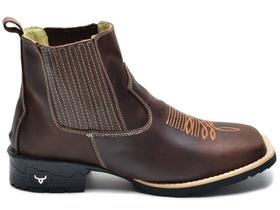 Bota Masculina Texana Country Cano Curto Macia Brete Boots 3 Cores