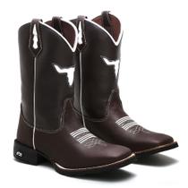 Bota masculina Texana Country Cano Longo Bico Quadrado