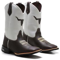 Bota masculina texana country cavalgada bico quadrado