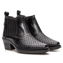 Bota Masculina Texana Country Elastico Couro Legitimo