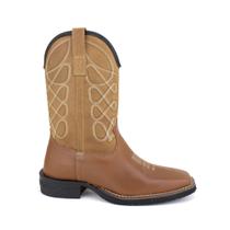 Bota Masculina Texana Valent com Bordado Solado de Borracha