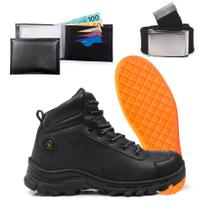 Bota Masculina Trakking Hencco Coturno Estilo Adventure Confortavel Leve Kit Com Palmilha Carteira e Cinto