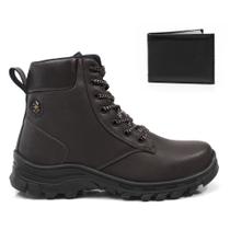 Bota Masculina Trilha Com Carteira Hencco Coturno Estilo Adventure Confortavel Leve