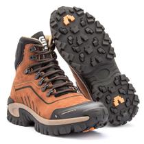 Bota Masculina US Coturno de Couro Conquest Cor Rust