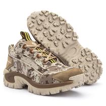 Bota Masculina US Coturno de Couro Intruder Cor Extra Sand Camouflaged