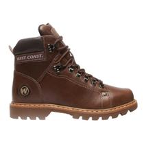 Bota Masculina West Coast Couro Worker Classic Marrom - 3110