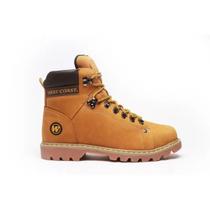 Bota Masculina West Coast Couro Worker Classic Nobuck - Mostarda