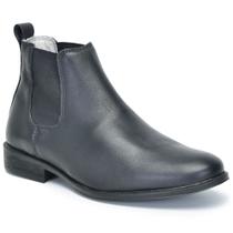 Bota masculino cano alto em couro legitimo cor Preto AE41