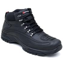 Bota Masculino Reforçada Ténis Coturno Adventure Confortável Estiloso Preto - SPILLER SHOES