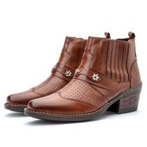 Bota Masculino Texana Country Vaquejada Roça Couro Whisk