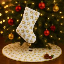 Bota Meia e Saia Enfeite Estrelinhas Árvore Natal Pelúciado Bota Meia e Saia Enfeite Estrelinhas Árvore Natal Pelúciado