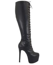 Bota Meia Pata Cano Longo Preta Nick Números Grandes Dom Amazona 1610762 Bota Meia Pata Cano Longo Preta Nick Números Grandes Dom Amazona 1610762