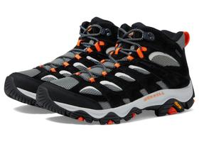 Bota Merrell Moab 3 Mid Impermeável Preta Tangerina 10.5