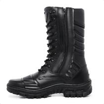 Bota Militar Acero Couro Hunter Preto em Couro Bovino Cano Alto