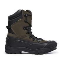 Bota Militar Acero em Couro Nobuck Modelo Tiger Pró Verde Musgo Cano Alto
