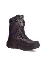 Bota Militar Acero Resistente Robusto em Couro Legitímo Modelo Titanium Preto Cano Alto