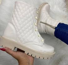 Bota militar branco off Bota militar branco off