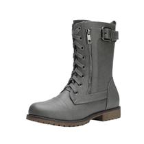 Bota Militar de Cano Médio com Cadarço Dream Pairs Cinza 5.5 Bota Militar de Cano Médio com Cadarço Dream Pairs Cinza 5.5