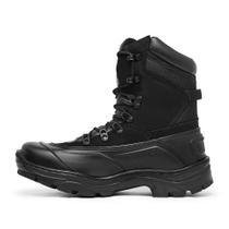 Bota Militar Resistente Acero em Couro Nobuck Modelo Tiger Pró Preto Cano Alto Bota Militar Resistente Acero em Couro Nobuck Modelo Tiger Pró Preto Cano Alto