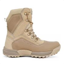 Bota Militar Resistente Robusto Acero em Couro Legitímo Modelo Titanium Desert Cano Alto
