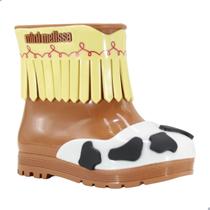 Bota Mini Melissa Welly + Toy Story Baby Marrom/Amarelo Bota Mini Melissa Welly + Toy Story Baby Marrom/Amarelo