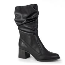 Bota Mississipi Cano Médio Amassada Slouch Enrugada J0831 Cor:PretoTamanho:37 Bota Mississipi Cano Médio Amassada Slouch Enrugada J0831 Cor:PretoTamanho:37