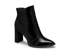 Bota Mississipi De Cano Curto Feminina Com Brilho Texturizado ME541-01 Preto Bota Mississipi De Cano Curto Feminina Com Brilho Texturizado ME541-01 Preto